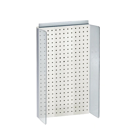 Azar Displays 13.5"W x 22"H Pegboard Powerwing Display 700355-WHT